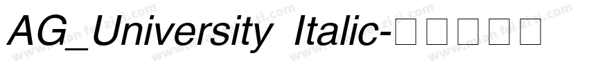 AG_University Italic字体转换